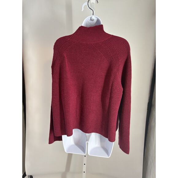 Eileen Fisher RoseBerry Wool Mock Neck Sweater - Picture 2 of 3